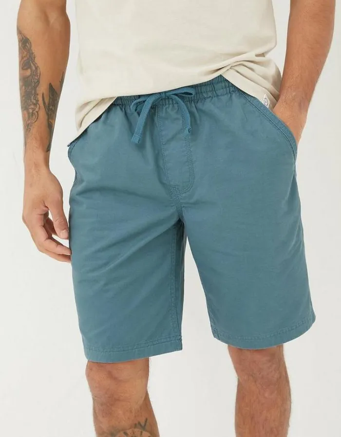 Men FatFace Shorts Seaton Pull On Shorts Dark Teal Green