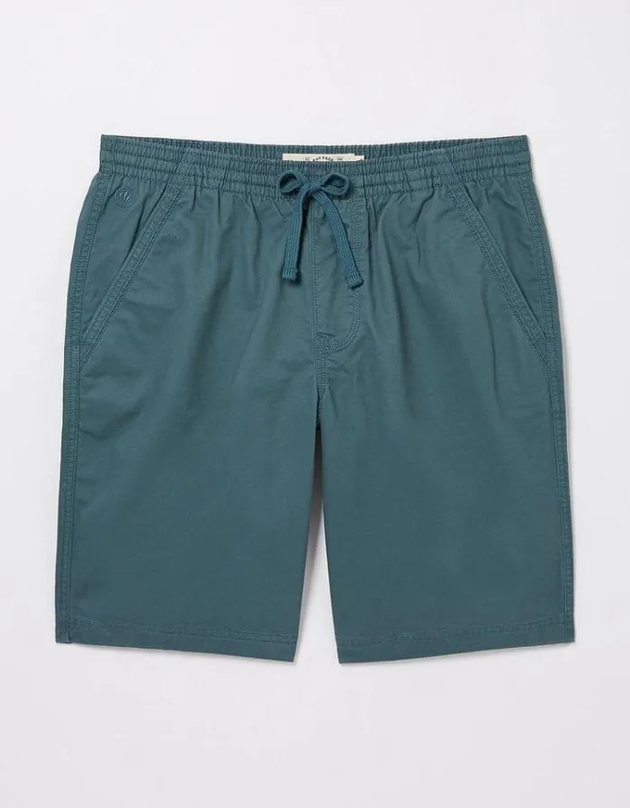 Men FatFace Shorts Seaton Pull On Shorts Dark Teal Green