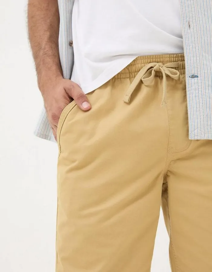 Men FatFace Shorts Seaton Pull On Shorts Yellow