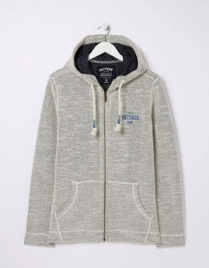 Men FatFace Sweatshirts and Hoodies Aloa Woolacombe Zip Up Hoodie Oatmeal