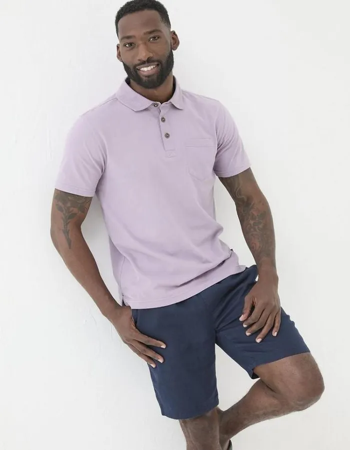 Men FatFace TShirts Perranporth Polo Lilac