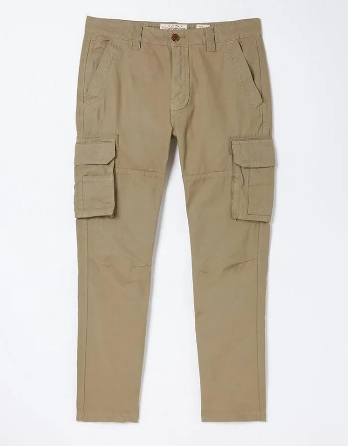 Men FatFace Tall Collection Breakyard Cargo Pants Dark Natural