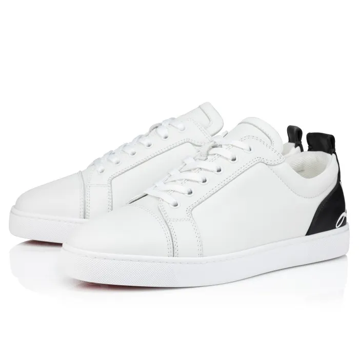 Men Fun Louis Junior Sneakers 8211 Smooth Calf Leather 8211 White Christian Louboutin Sneakers