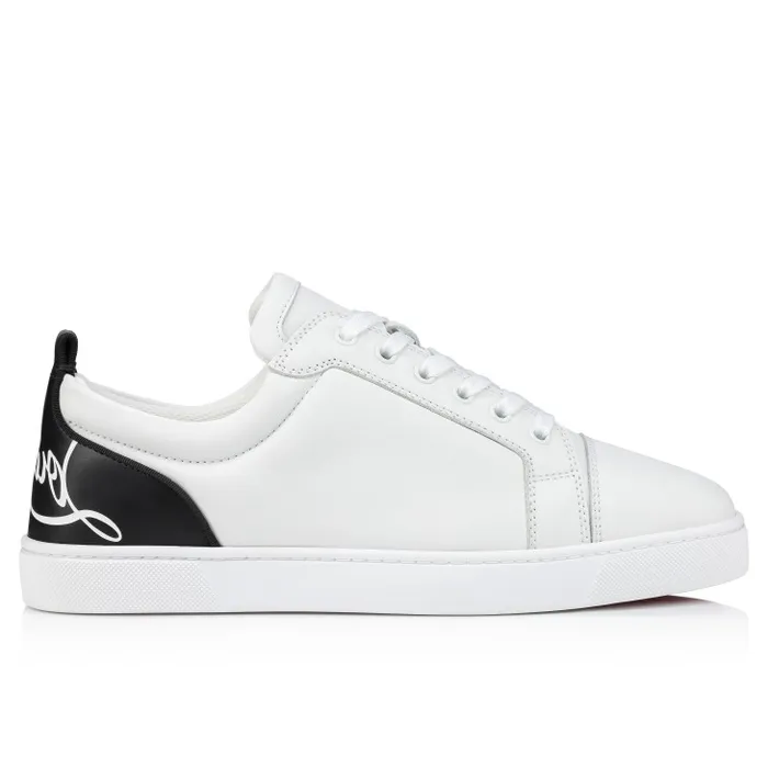 Men Fun Louis Junior Sneakers 8211 Smooth Calf Leather 8211 White Christian Louboutin Sneakers