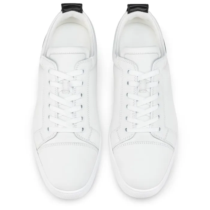 Men Fun Louis Junior Sneakers 8211 Smooth Calf Leather 8211 White Christian Louboutin Sneakers