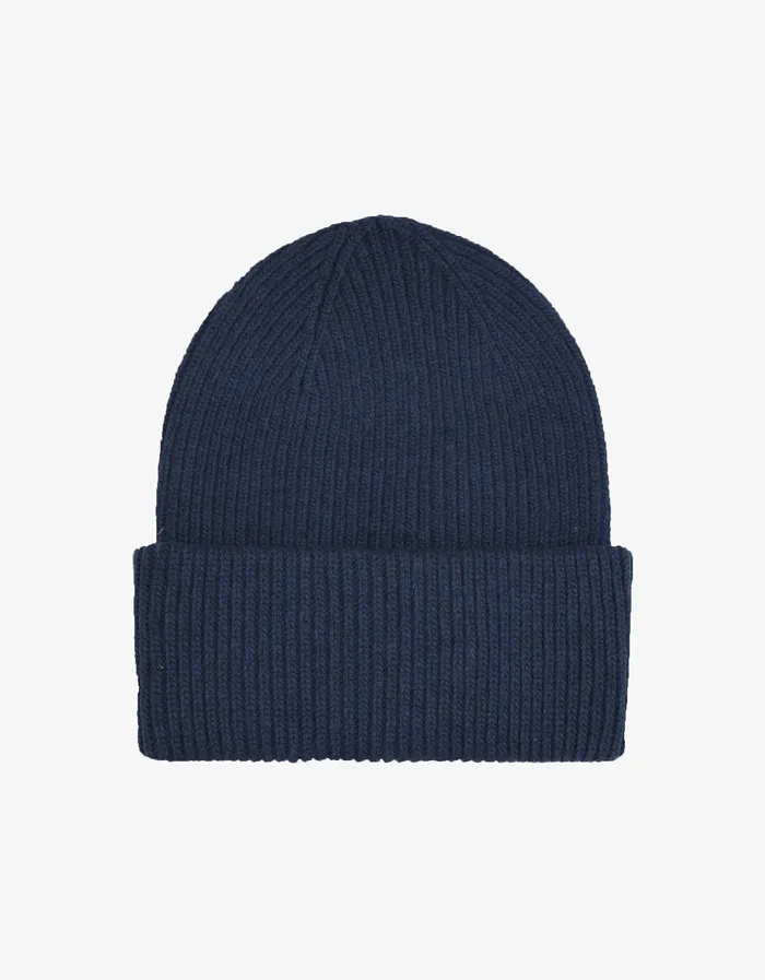 Men Hats Colorfulstandard Merino Wool Hat 8211 Navy Blue