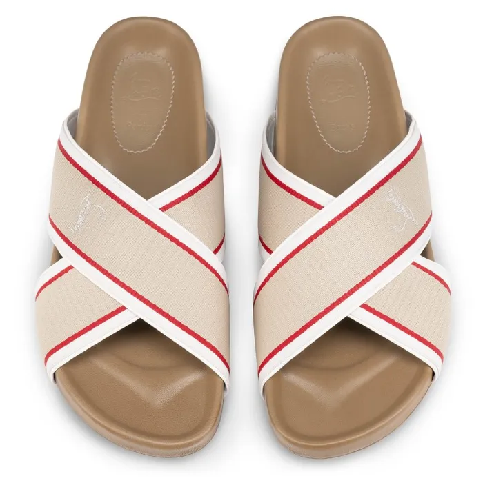 Men Hot Cross Bizz Mules 8211 Ribbon And Nappa Leather 8211 Saharienne Christian Louboutin Sandals and Espadrilles