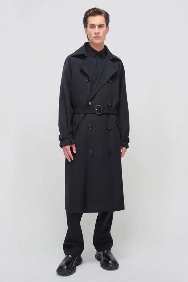 Men Jackets and Coats Jonathan Simkhai Clive Trench Black Clive Trench Coat