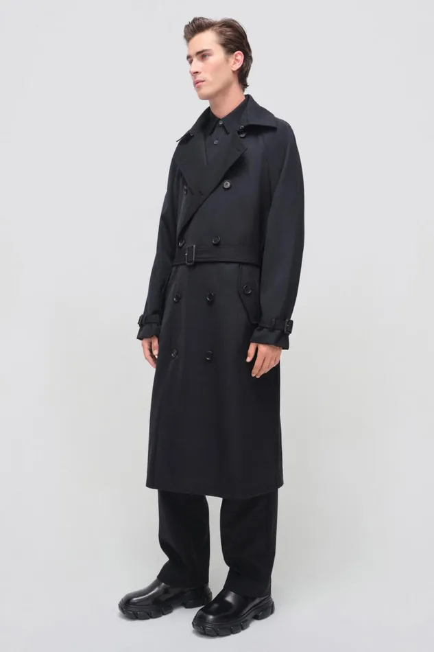 Men Jackets and Coats Jonathan Simkhai Clive Trench Black Clive Trench Coat