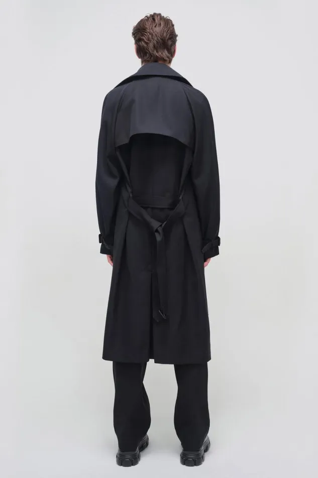Men Jackets and Coats Jonathan Simkhai Clive Trench Black Clive Trench Coat