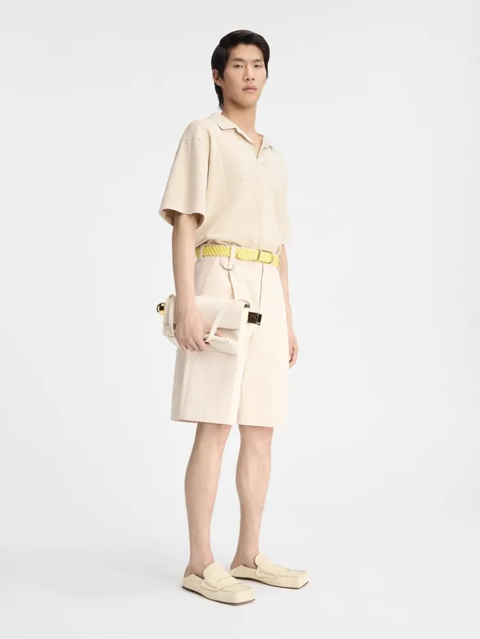 Men Knits JACQUEMUS The Bacino Polo Shirt Offwhite Men Knits JACQUEMUS The Bacino Polo Shirt Offwhite