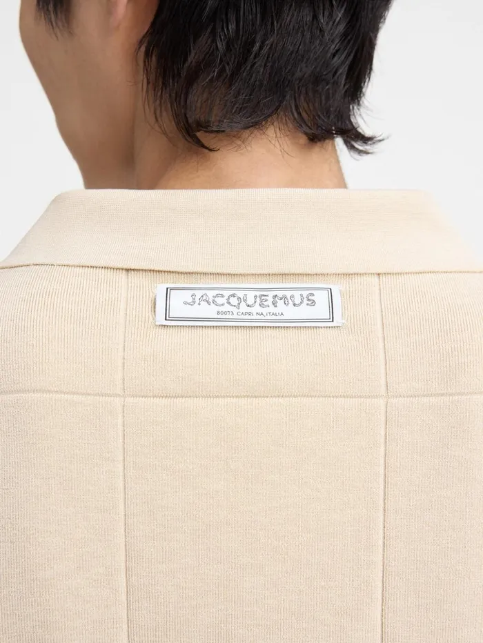 Men Knits JACQUEMUS The Bacino Polo Shirt Offwhite Men Knits JACQUEMUS The Bacino Polo Shirt Offwhite