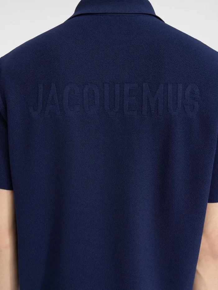 Men Knits JACQUEMUS The Knit Polo Shirt Dark Navy Men Knits JACQUEMUS The Knit Polo Shirt Dark Navy