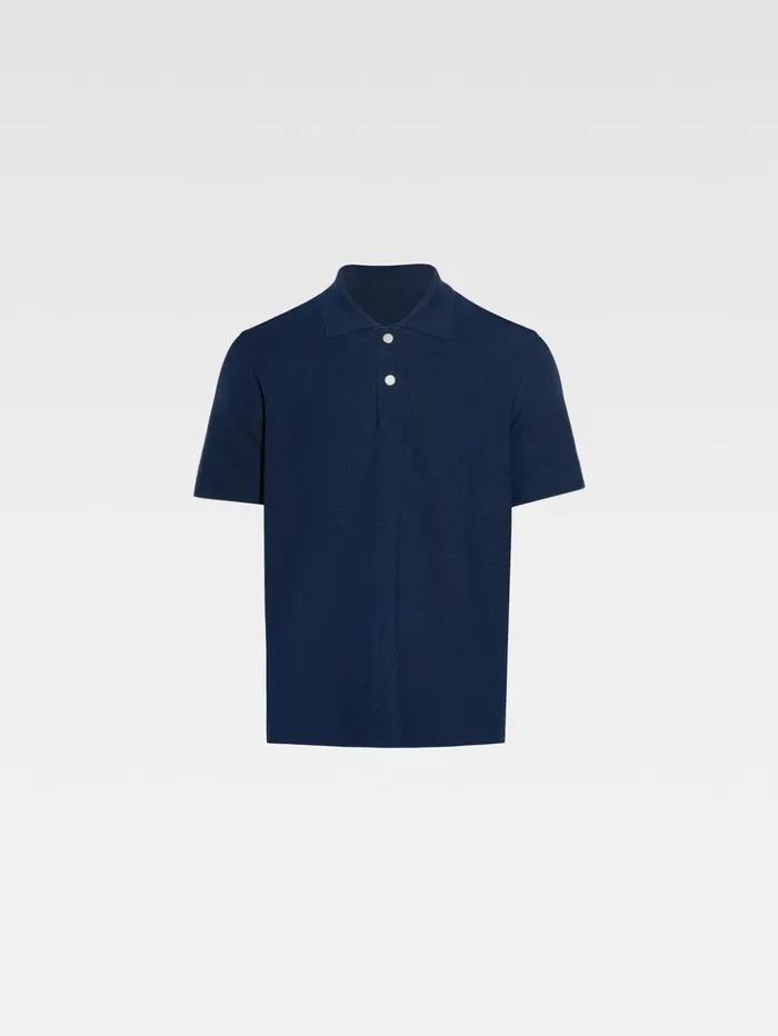 Men Knits JACQUEMUS The Knit Polo Shirt Dark Navy Men Knits JACQUEMUS The Knit Polo Shirt Dark Navy