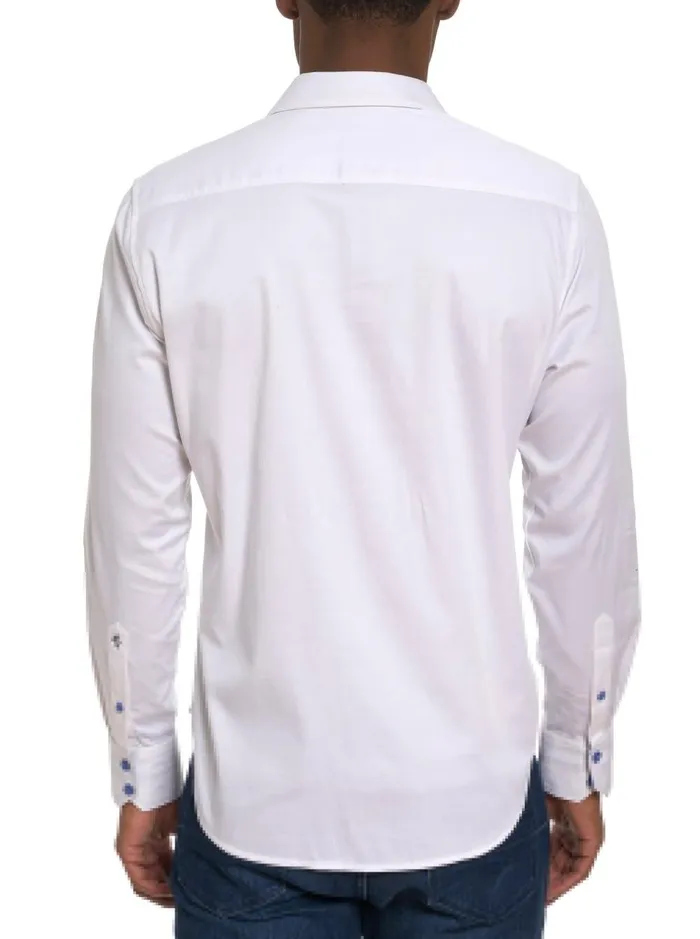 Men Long Sleeve Button Down Shirts Robert Graham APRESSKI LONG SLEEVE BUTTON DOWN SHIRT TALL White