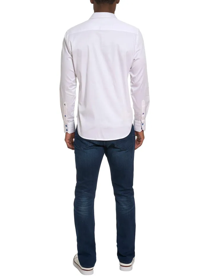 Men Long Sleeve Button Down Shirts Robert Graham APRESSKI LONG SLEEVE BUTTON DOWN SHIRT TALL White