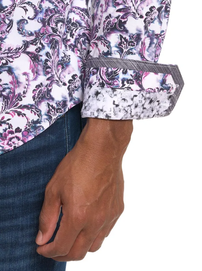 Men Long Sleeve Button Down Shirts Robert Graham CICCIO LONG SLEEVE BUTTON DOWN SHIRT TALL Wine
