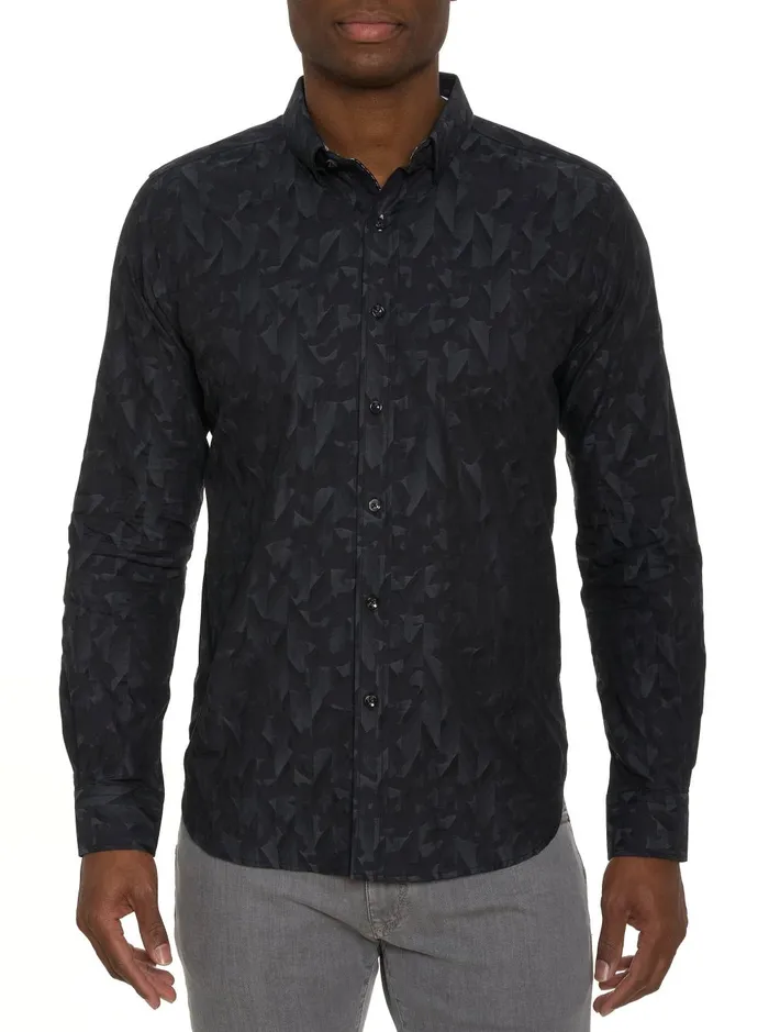 Men Long Sleeve Button Down Shirts Robert Graham KAMAL LONG SLEEVE BUTTON DOWN SHIRT White