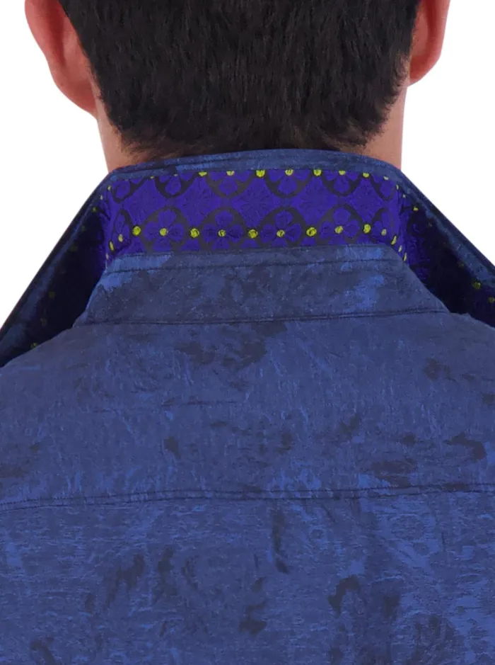 Men Long Sleeve Button Down Shirts Robert Graham LIMITED EDITION MYSTIQUE LONG SLEEVE BUTTON DOWN SHIRT Blue