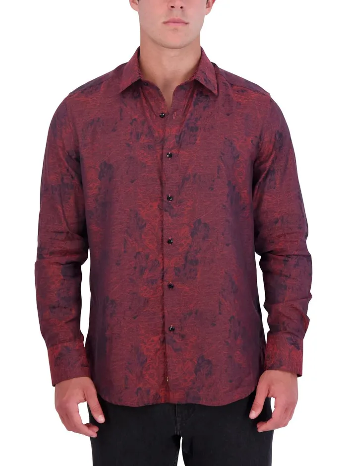 Men Long Sleeve Button Down Shirts Robert Graham LIMITED EDITION MYSTIQUE LONG SLEEVE BUTTON DOWN SHIRT Blue