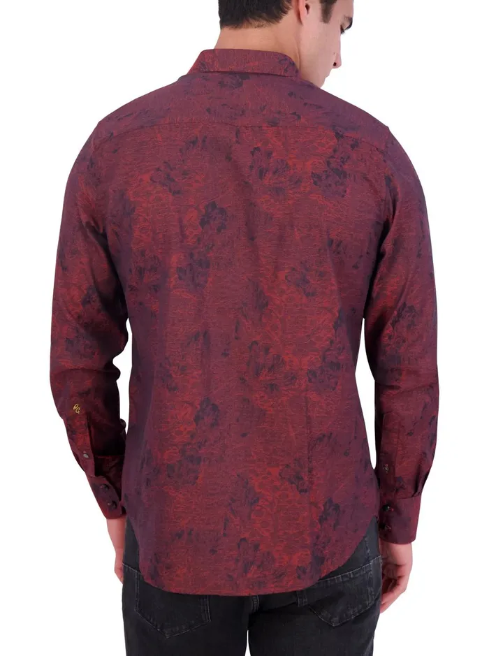 Men Long Sleeve Button Down Shirts Robert Graham LIMITED EDITION MYSTIQUE LONG SLEEVE BUTTON DOWN SHIRT Blue
