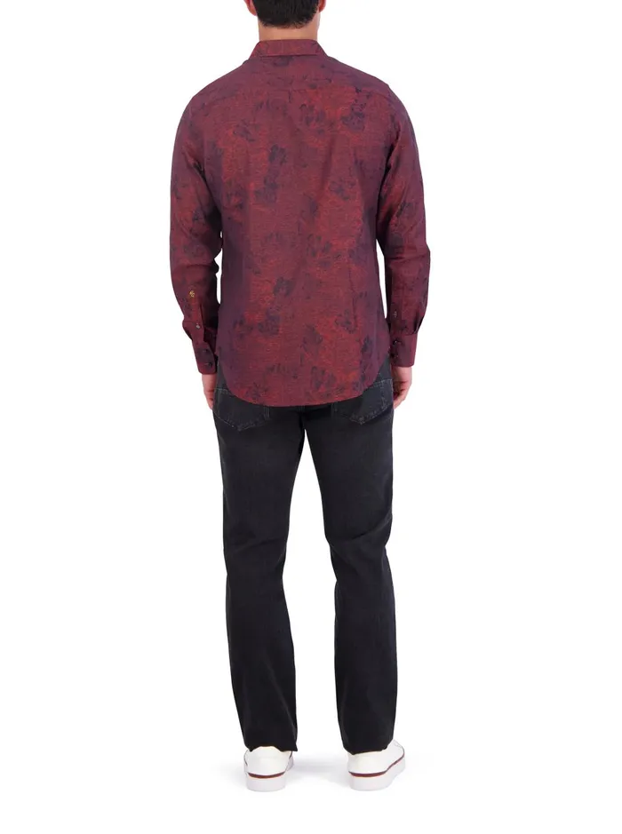 Men Long Sleeve Button Down Shirts Robert Graham LIMITED EDITION MYSTIQUE LONG SLEEVE BUTTON DOWN SHIRT Blue