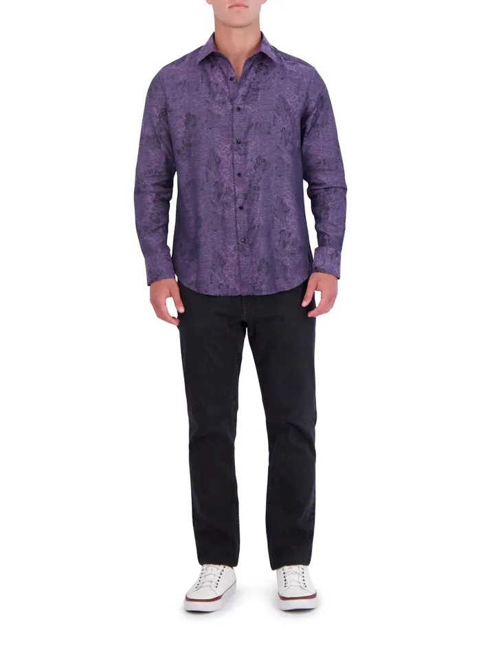 Men Long Sleeve Button Down Shirts Robert Graham LIMITED EDITION MYSTIQUE LONG SLEEVE BUTTON DOWN SHIRT Blue