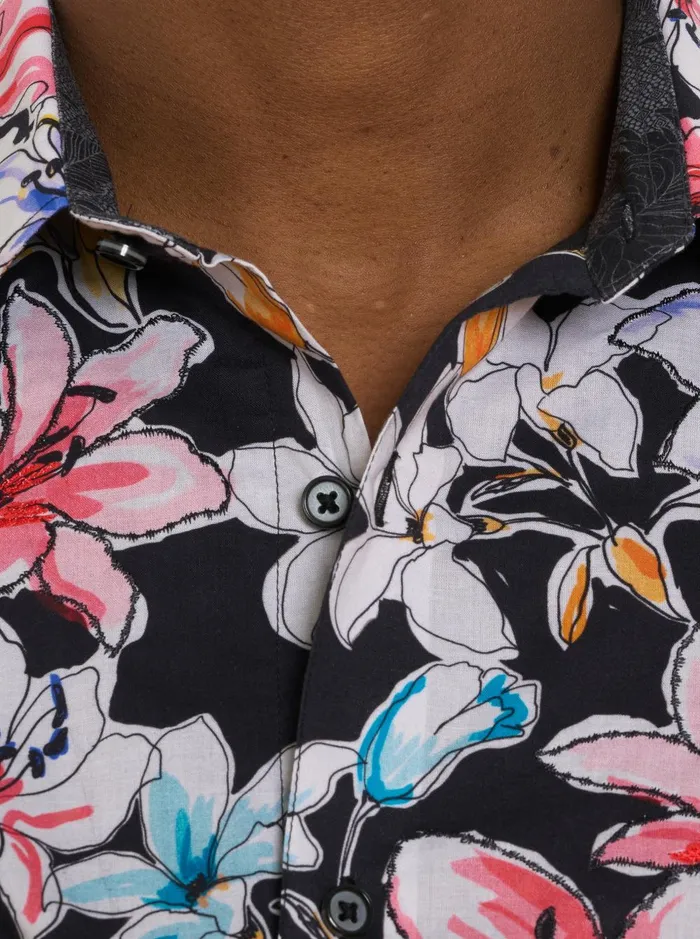 Men Long Sleeve Button Down Shirts Robert Graham OBEROI LONG SLEEVE BUTTON DOWN SHIRT Black