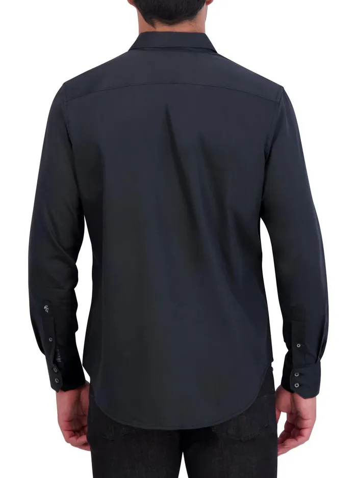 Men Long Sleeve Button Down Shirts Robert Graham ON ICE LONG SLEEVE BUTTON DOWN SHIRT Black