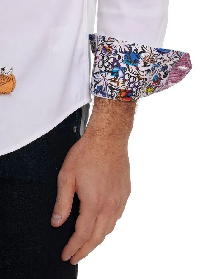 Men Long Sleeve Button Down Shirts Robert Graham PINOT NOIR 2 LONG SLEEVE BUTTON DOWN SHIRT Classic