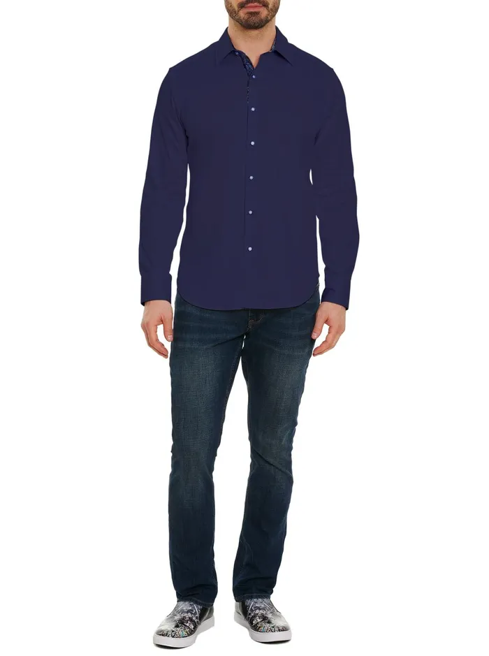 Men Long Sleeve Button Down Shirts Robert Graham RIGHTEOUS 2 LONG SLEEVE BUTTON DOWN SHIRT Black