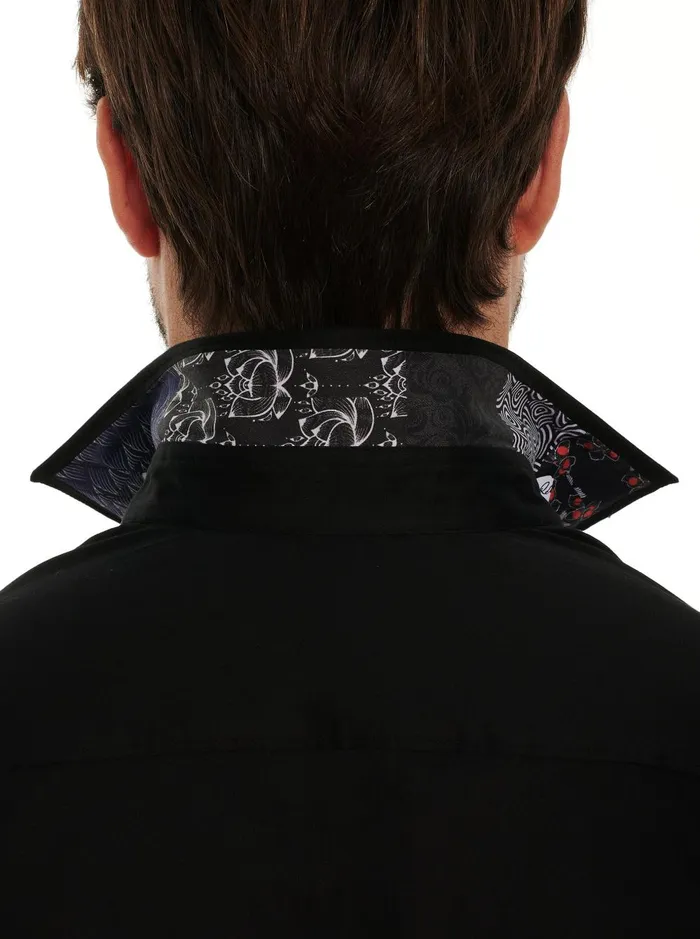 Men Long Sleeve Button Down Shirts Robert Graham RIGHTEOUS 2 LONG SLEEVE BUTTON DOWN SHIRT Black