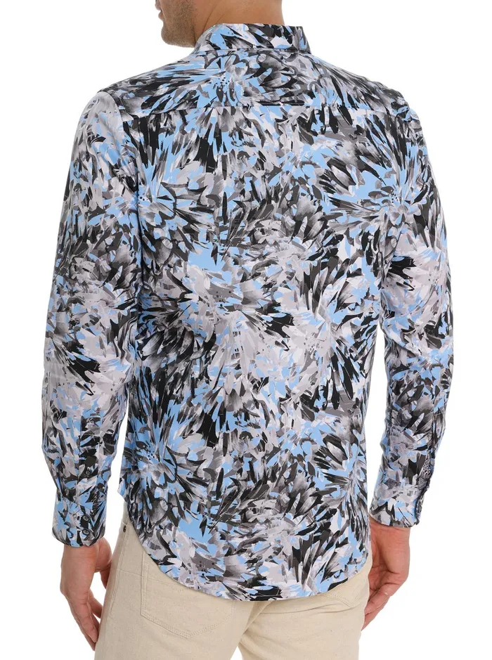 Men Long Sleeve Button Down Shirts Robert Graham SADLER LONG SLEEVE BUTTON DOWN SHIRT Blue