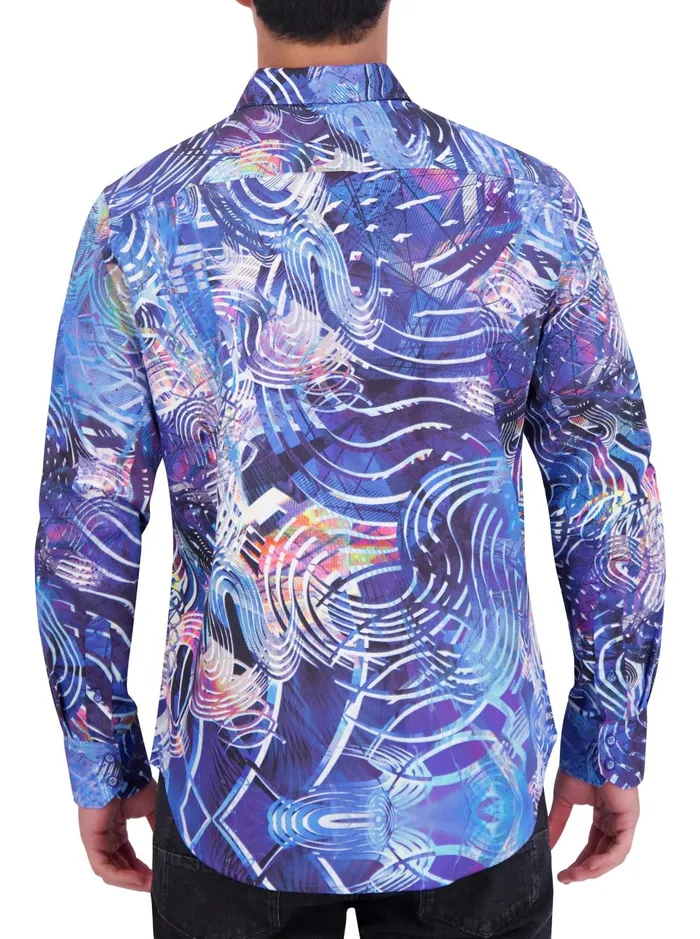 Men Long Sleeve Button Down Shirts Robert Graham TYSOR LONG SLEEVE BUTTON DOWN SHIRT Blue