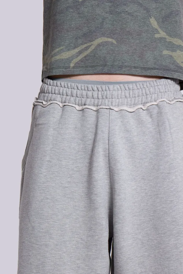 Men Loungewear Jaded London Shop Grey Marl Monster Jogger Shorts