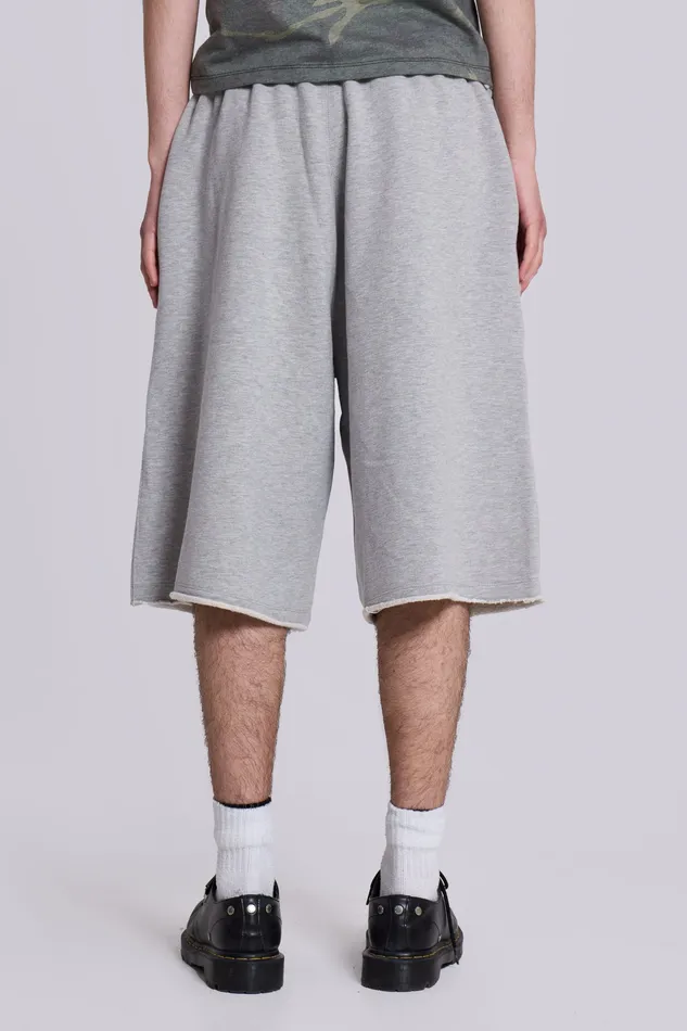 Men Loungewear Jaded London Shop Grey Marl Monster Jogger Shorts
