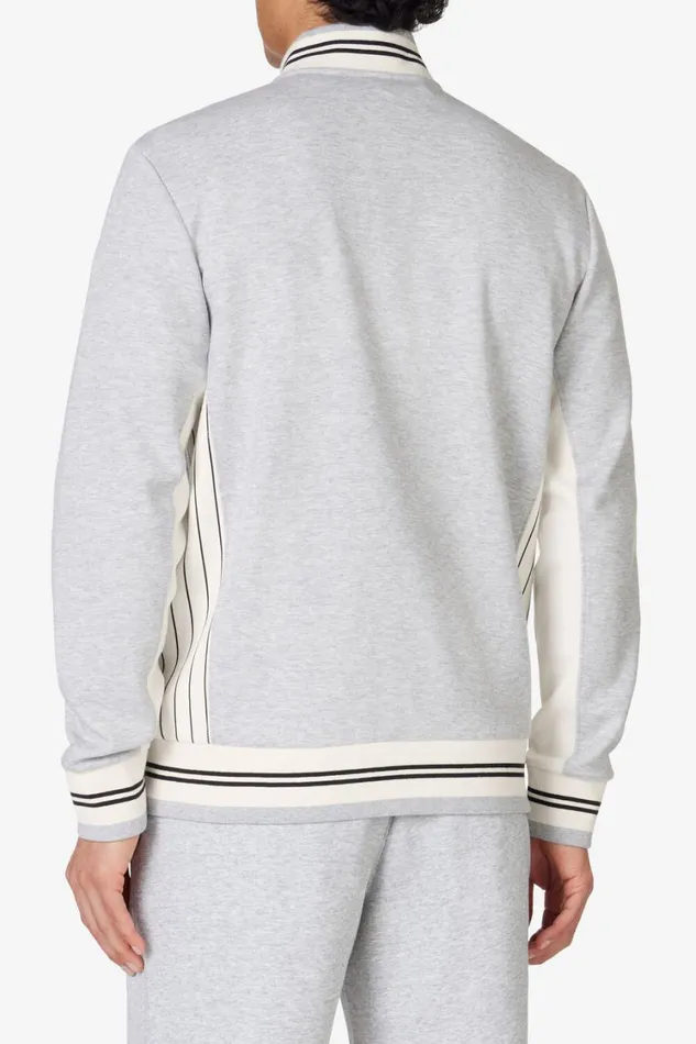 Men Matching Sets Fila Settanta Jacket 061 Grey Heather Gardenia Black