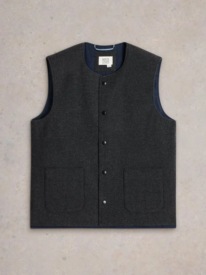 Men McKay Wool Gilet Charcoal Grey White Stuff Blazers Men McKay Wool Gilet Charcoal Grey White Stuff Blazers