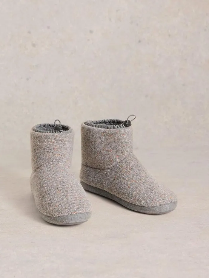 Men Neppy Slipper Bootie Grey Multi White Stuff Loungewear