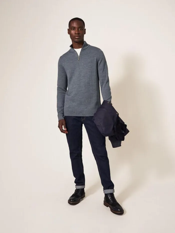 Men Newport Wool Merino Jumper Charcoal Grey White Stuff Knitwear Men Newport Wool Merino Jumper Charcoal Grey White Stuff Knitwear