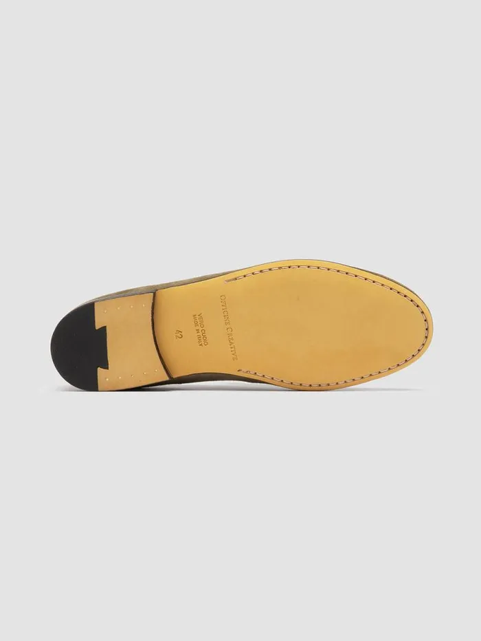 Men Officine Creative Footwear AIRTO 001 Taupe Suede Penny Loafers Men Officine Creative Footwear AIRTO 001 Taupe Suede Penny Loafers