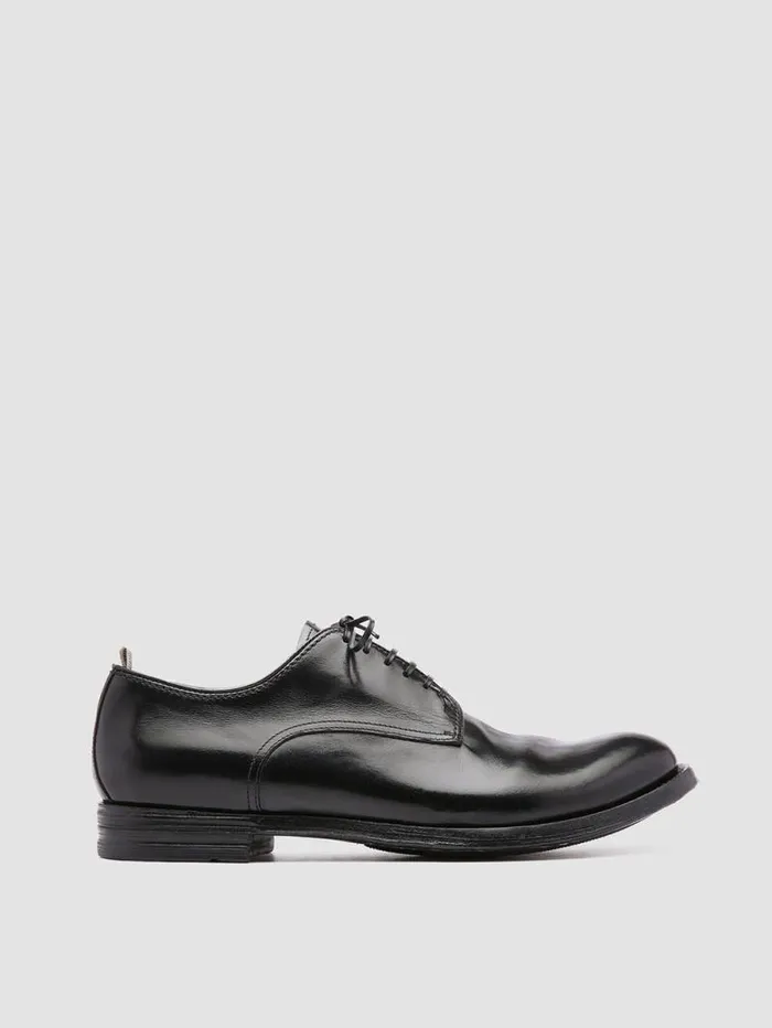 Men Officine Creative Footwear ANATOMIA 012 Black Leather Derby Shoes