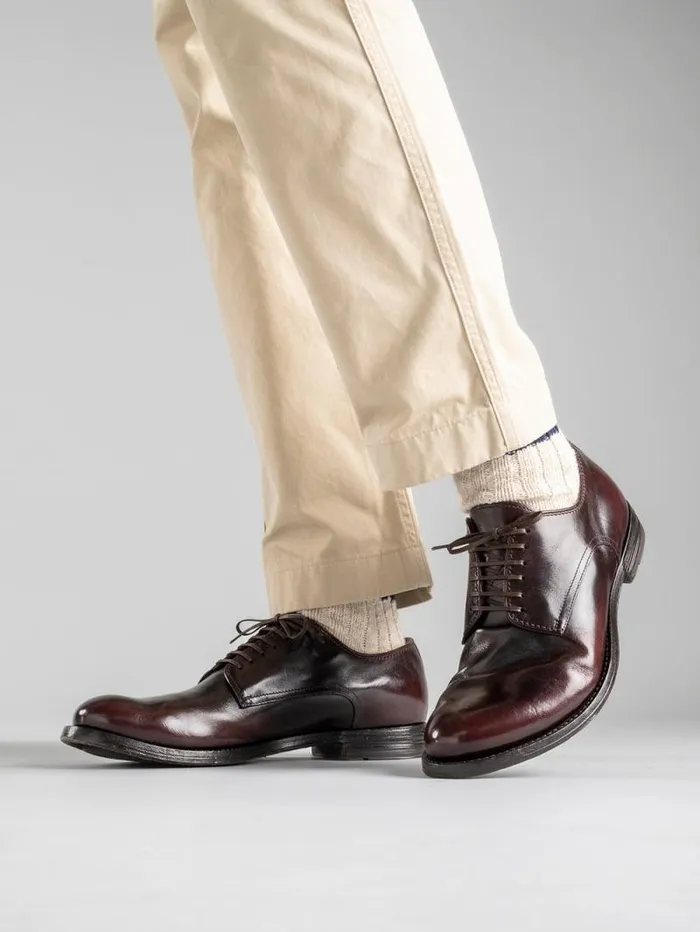 Men Officine Creative Footwear ANATOMIA 012 Black Leather Derby Shoes Men Officine Creative Footwear ANATOMIA 012 Black Leather Derby Shoes