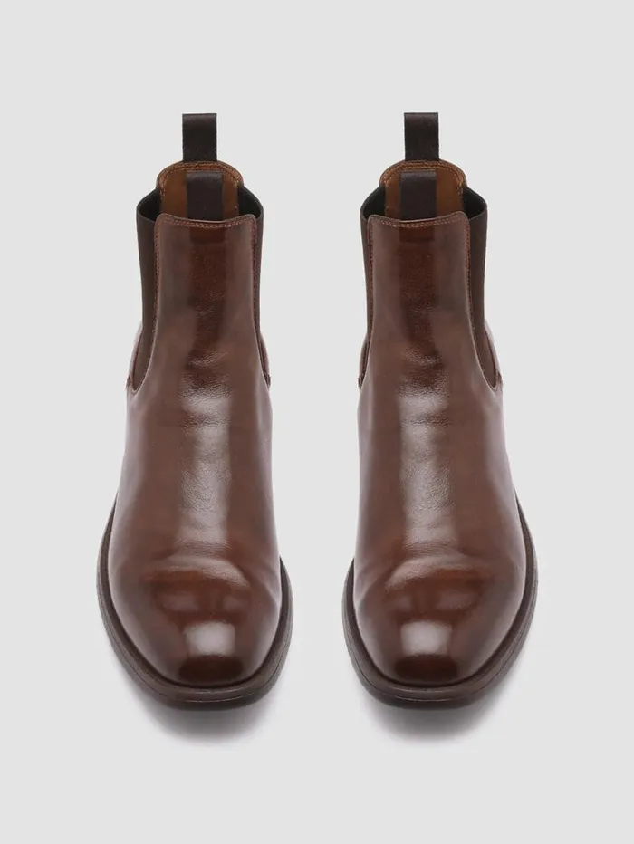 Men Officine Creative Footwear CHRONICLE 002 Brown Leather Chelsea Boots Men Officine Creative Footwear CHRONICLE 002 Brown Leather Chelsea Boots