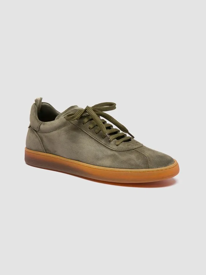 Men Officine Creative Footwear HALO 001 Green Suede Low Top Sneakers Men Officine Creative Footwear HALO 001 Green Suede Low Top Sneakers