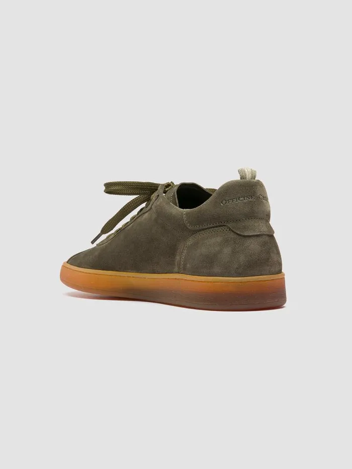 Men Officine Creative Footwear HALO 001 Green Suede Low Top Sneakers Men Officine Creative Footwear HALO 001 Green Suede Low Top Sneakers