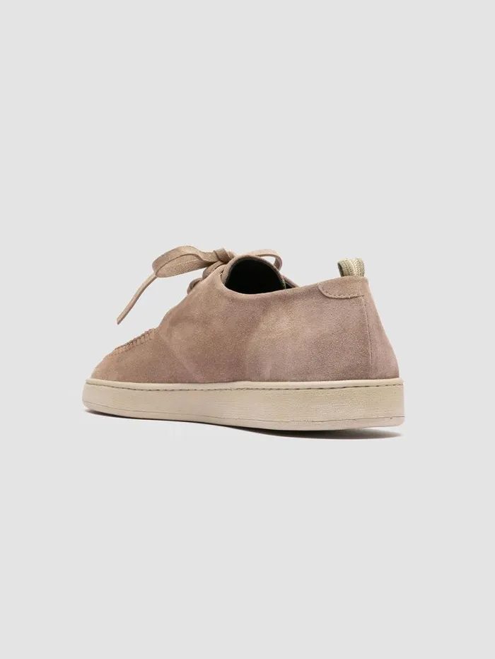 Men Officine Creative Footwear HERBIE 012 Beige Suede Derby Shoes Men Officine Creative Footwear HERBIE 012 Beige Suede Derby Shoes