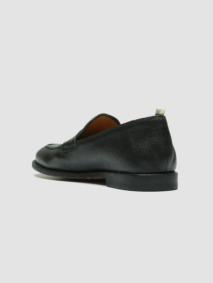 Men Officine Creative Footwear OPERA 001 Black Leather Penny Loafers Men Officine Creative Footwear OPERA 001 Black Leather Penny Loafers
