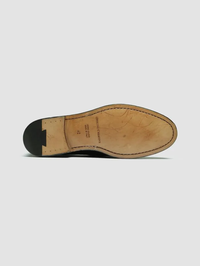 Men Officine Creative Footwear OPERA 001 Black Leather Penny Loafers Men Officine Creative Footwear OPERA 001 Black Leather Penny Loafers