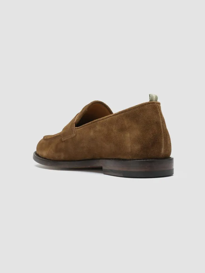 Men Officine Creative Footwear OPERA 001 Brown Suede Penny Loafers Men Officine Creative Footwear OPERA 001 Brown Suede Penny Loafers